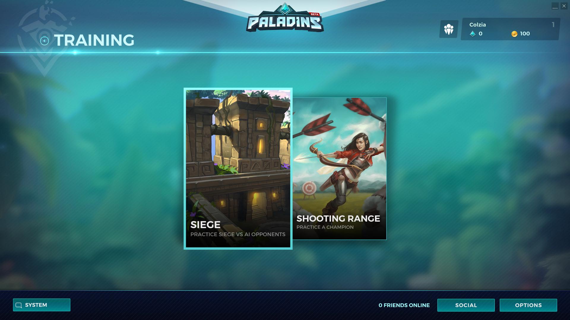 Training Siege paladins