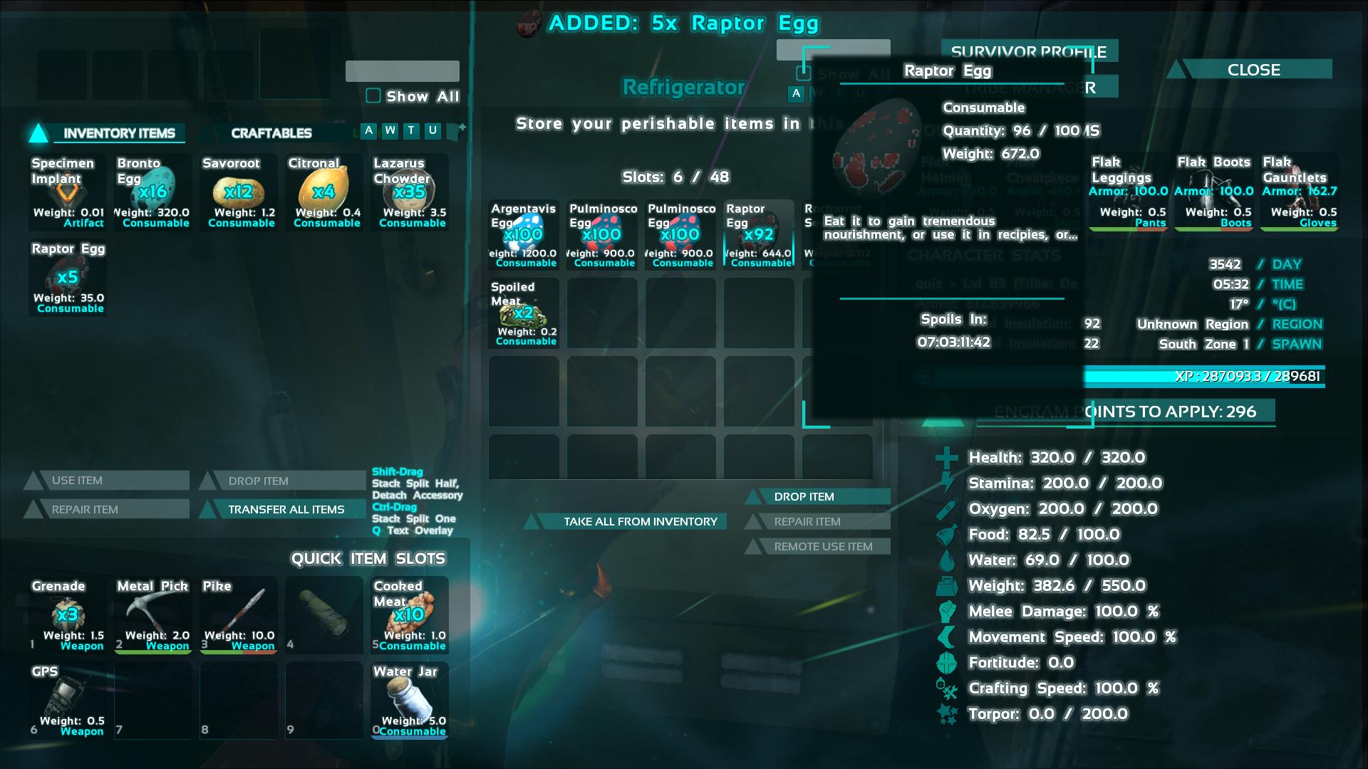 Raptor Egg ark