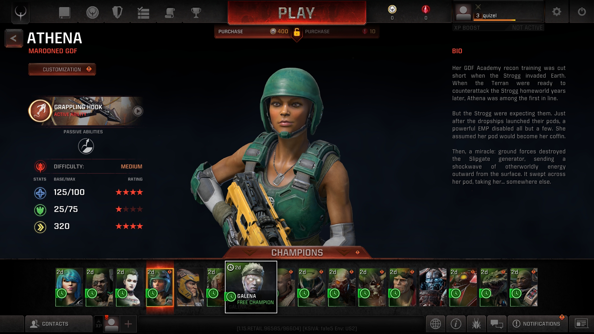 Athena Quake quake champions
