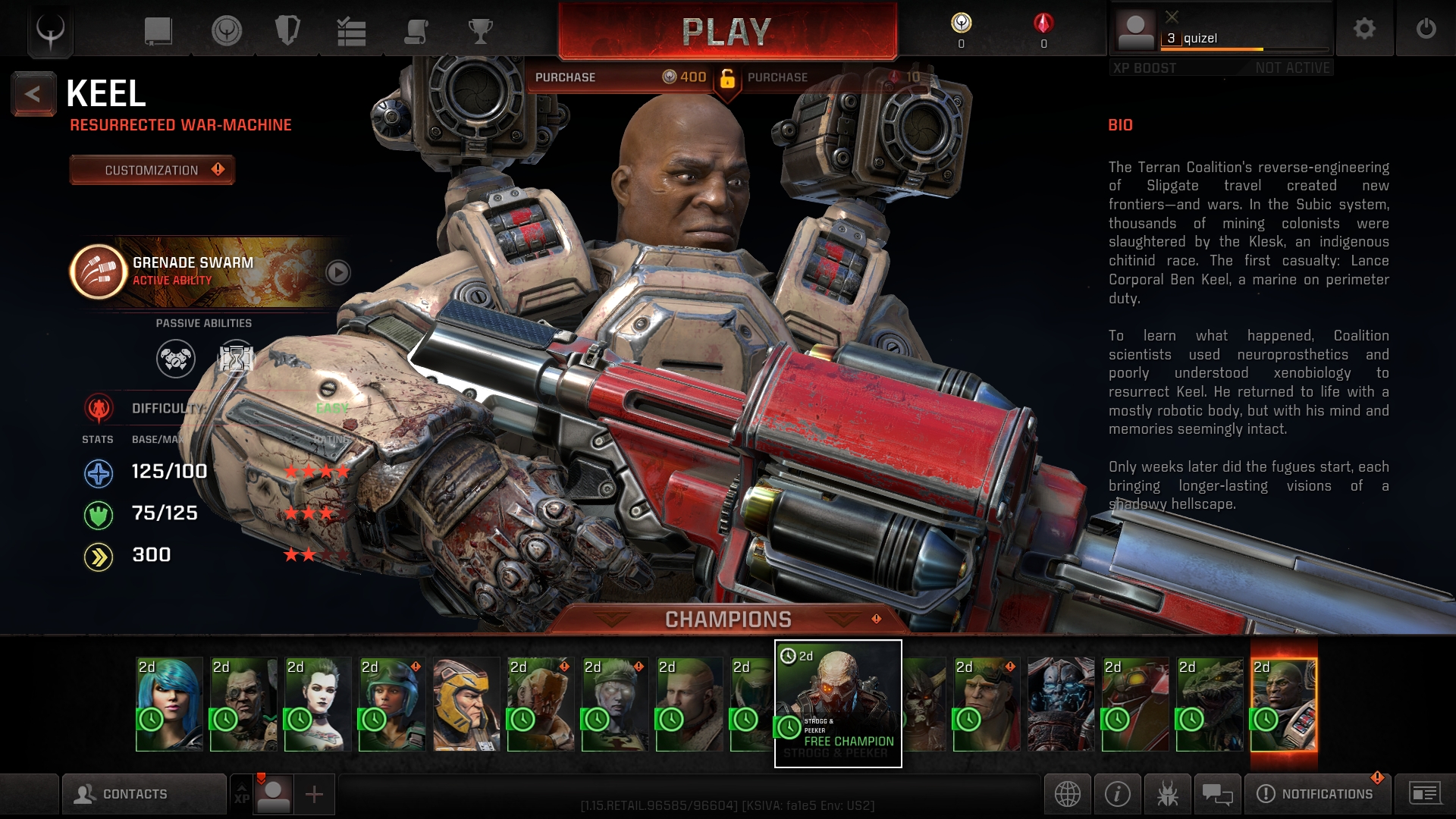Keel Quake quake champions