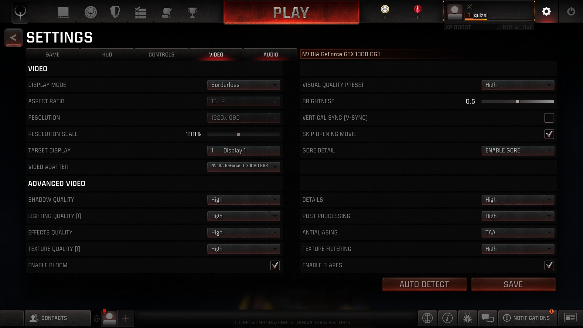Quake Video Settings quake champions