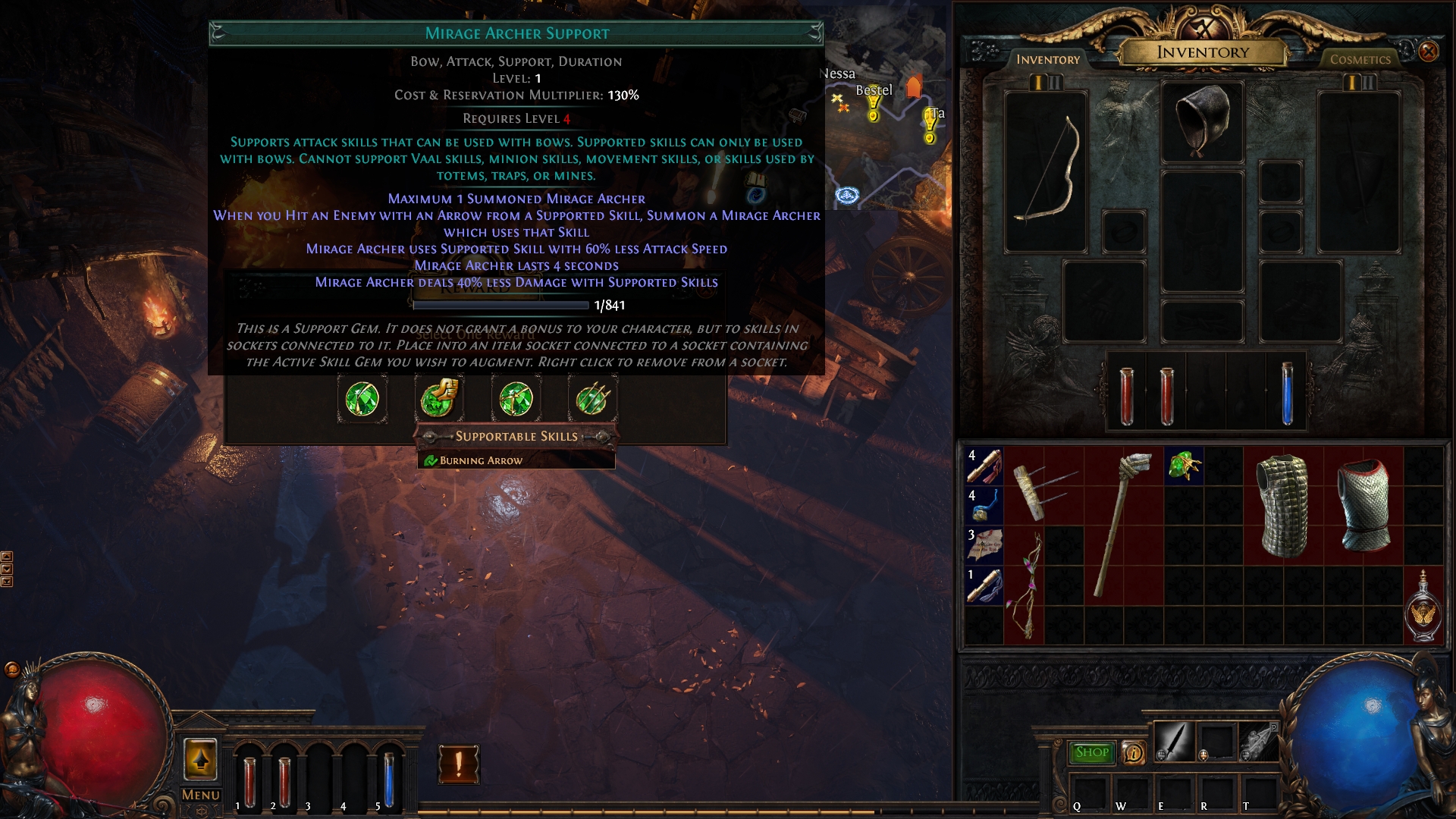 Mirage Archer Support poe