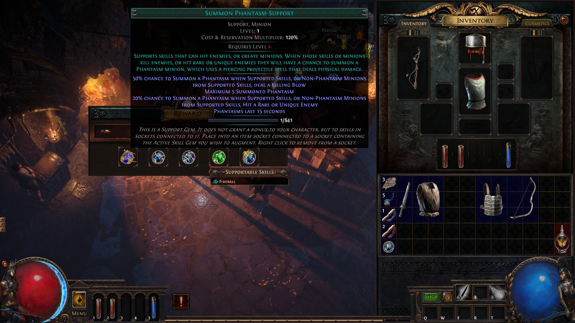 Summon Phantasm Support poe