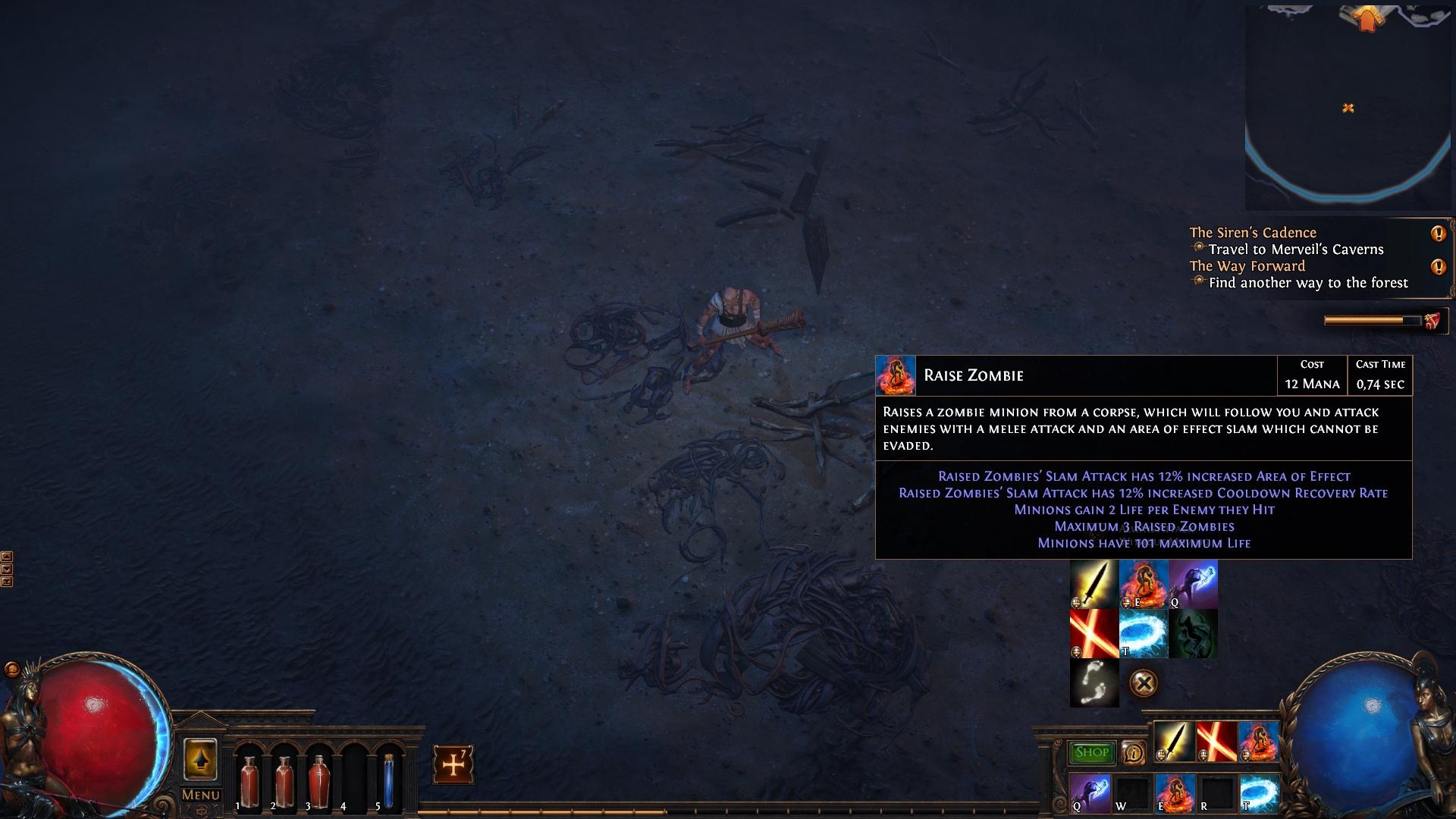 POE Raise Zombie poe