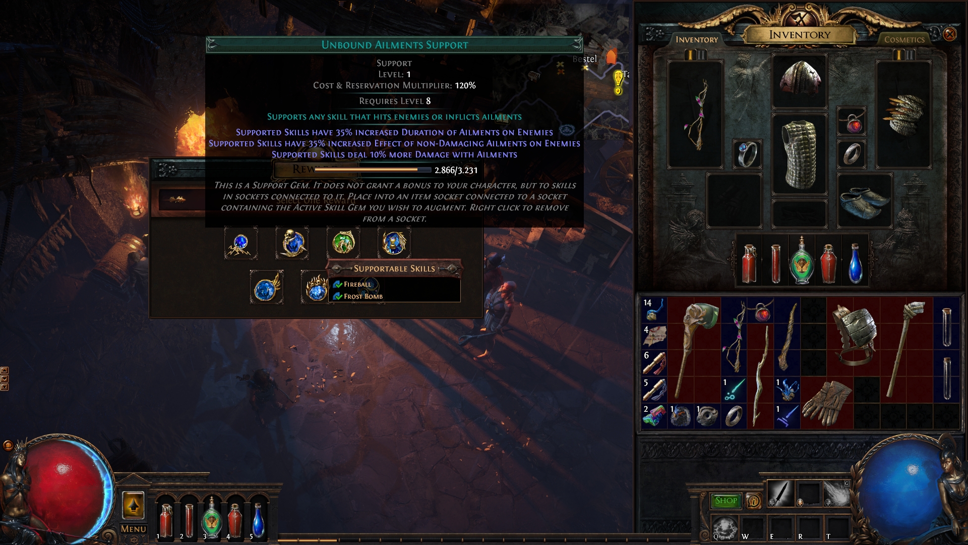 Unbound Ailments Support poe