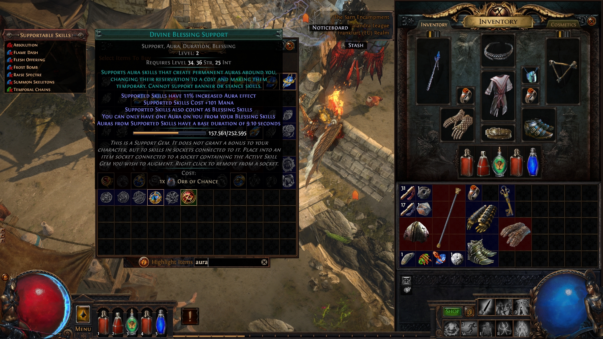 Divine Blessing Support poe