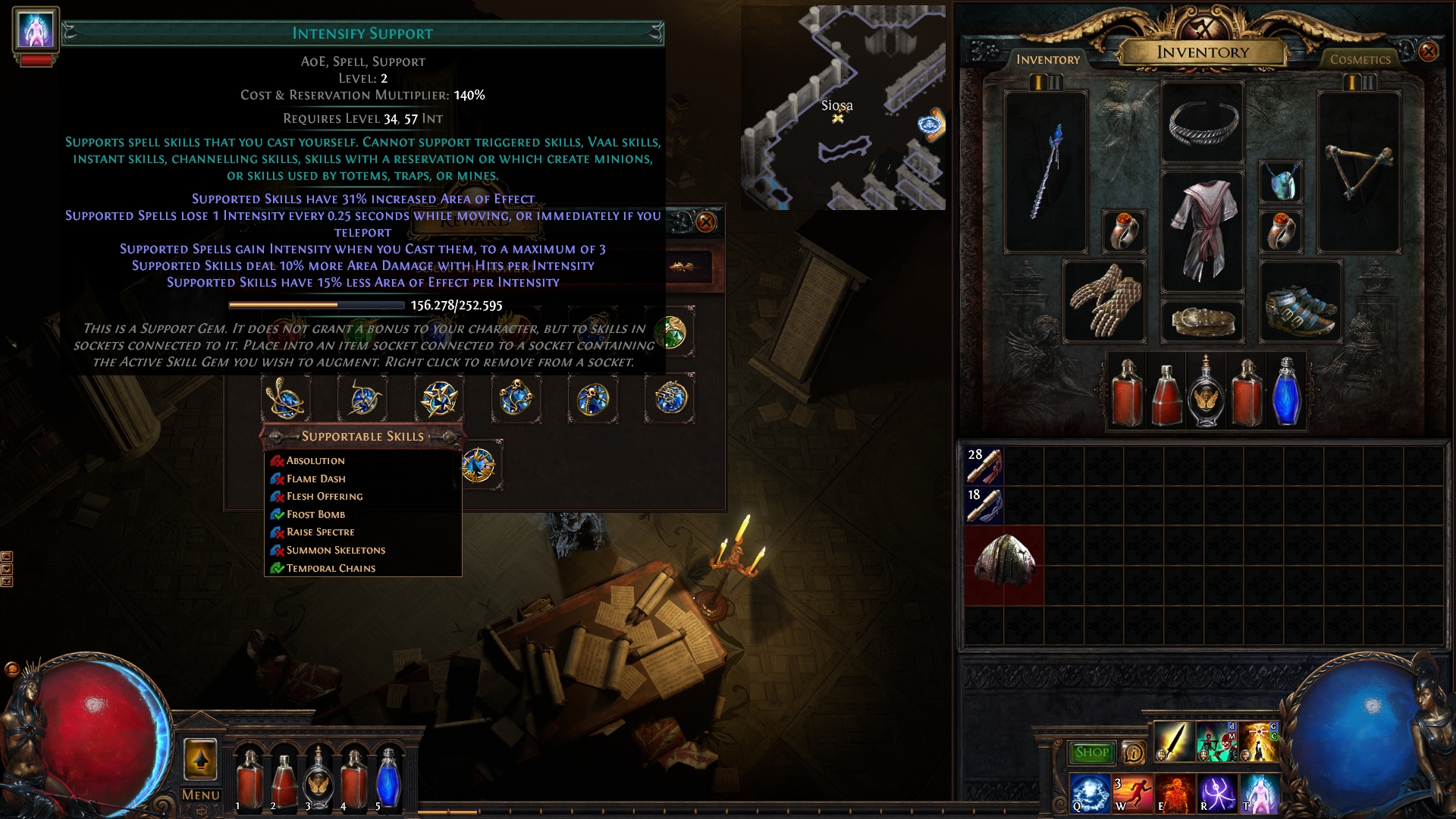 Intensify Support poe