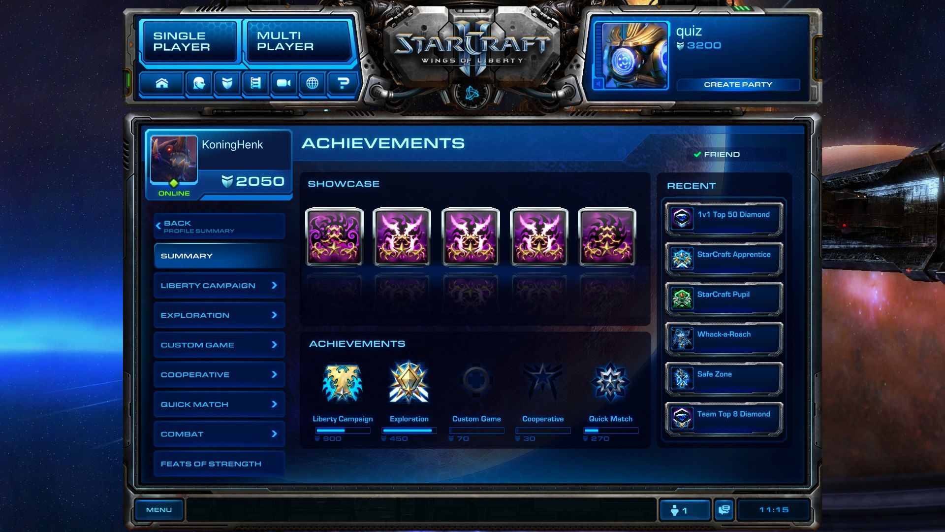 sc2 achievments sc2