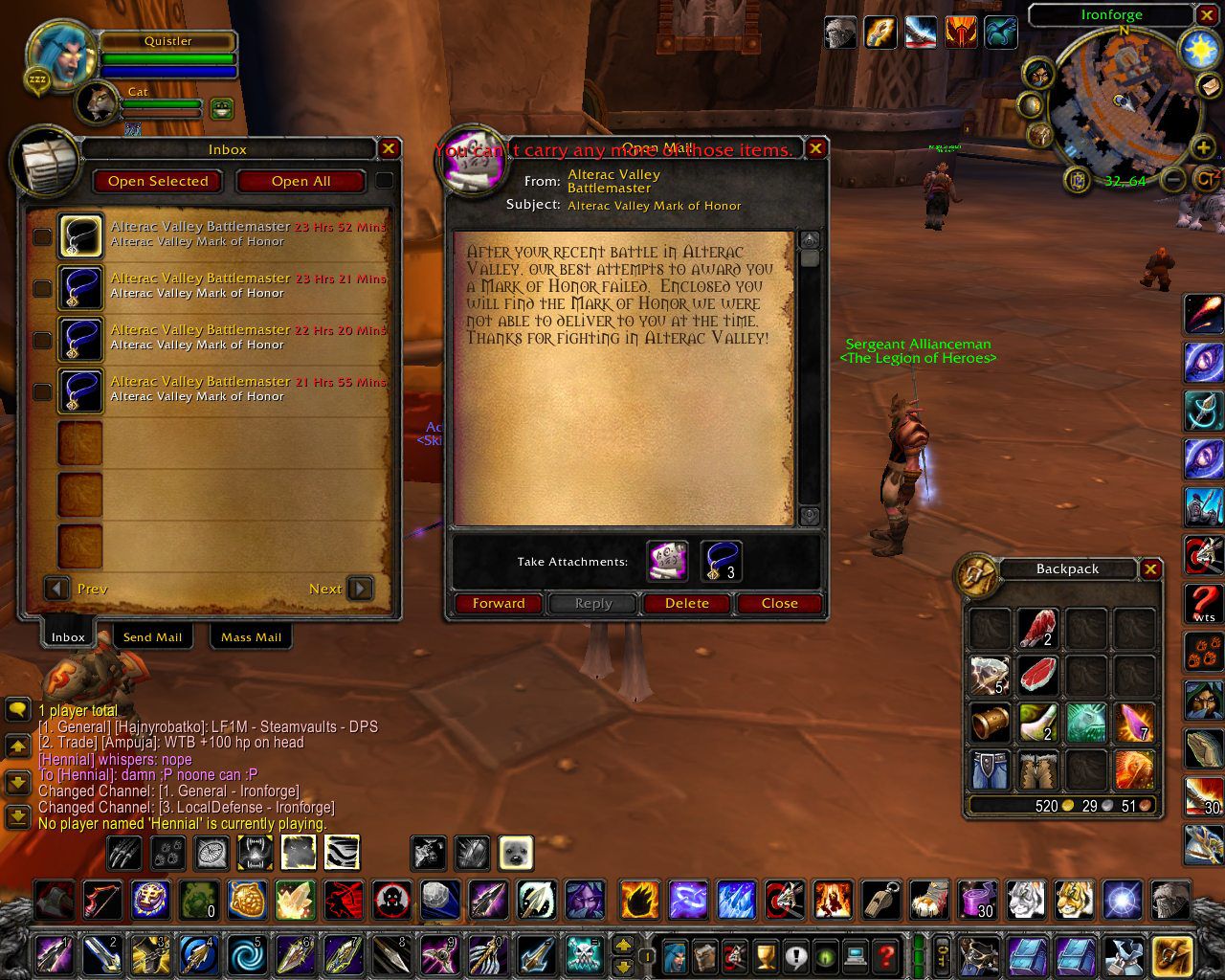 Alterac Valley Mark of Honor wow