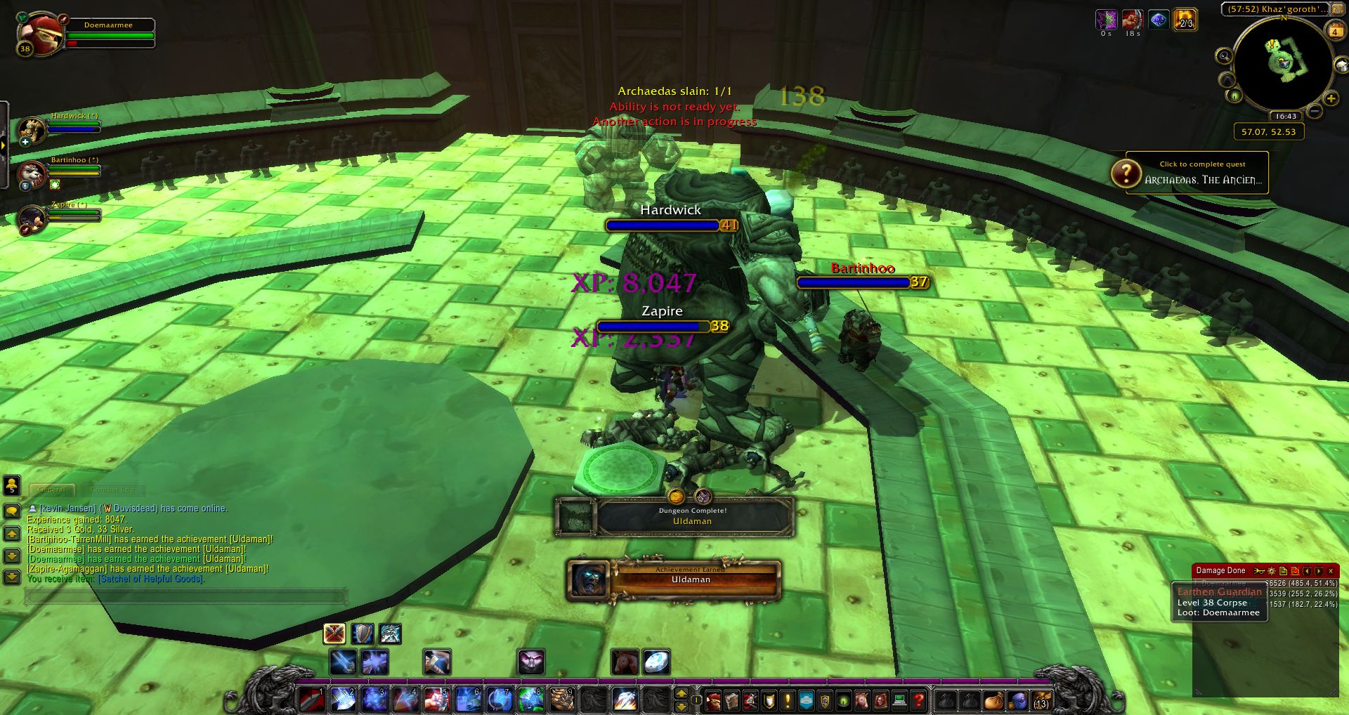 Archaedas slain wow wow