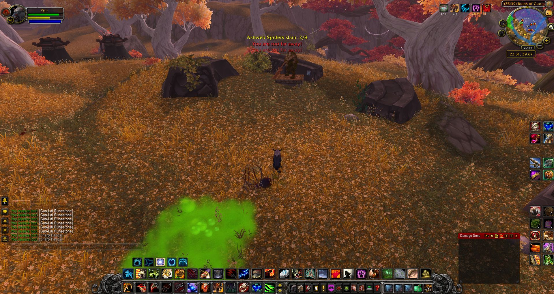 Ashweb Spiders slain wow