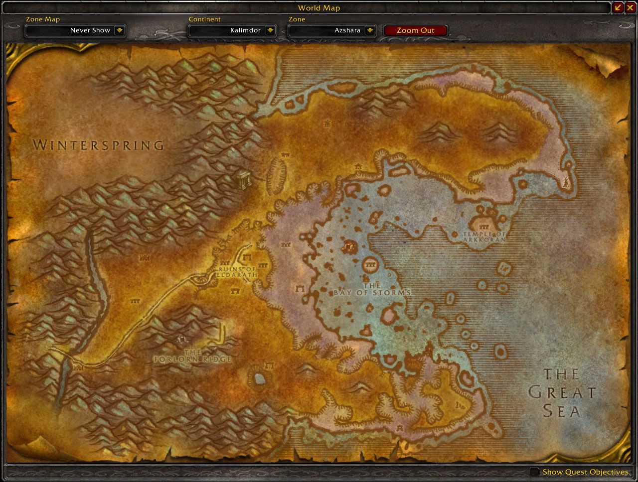 Azshara map wow screenshot