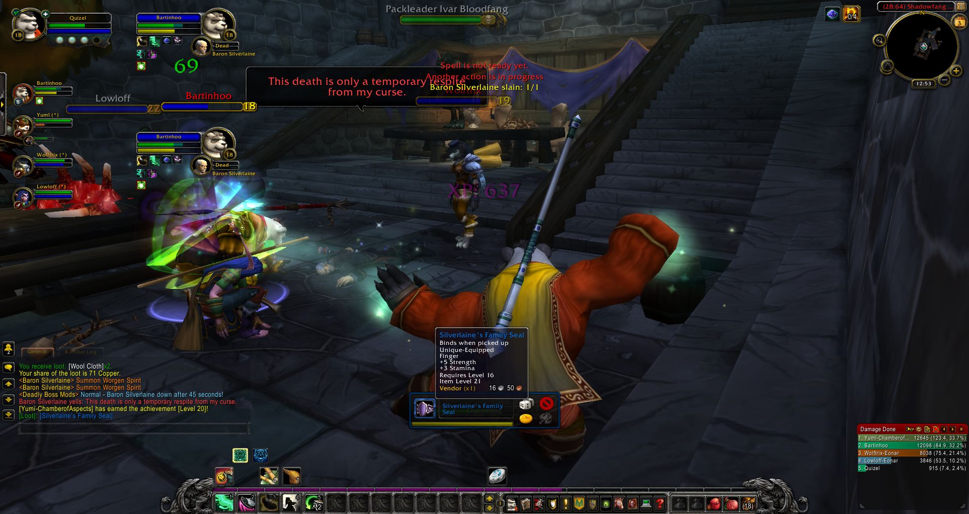 Baron Silverlaine slain wow