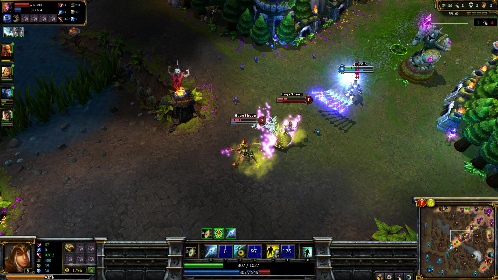 League of Legends Ashe combat lol