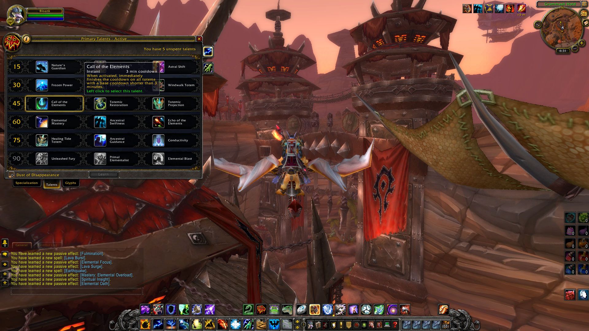 Callof the Elements shaman wow