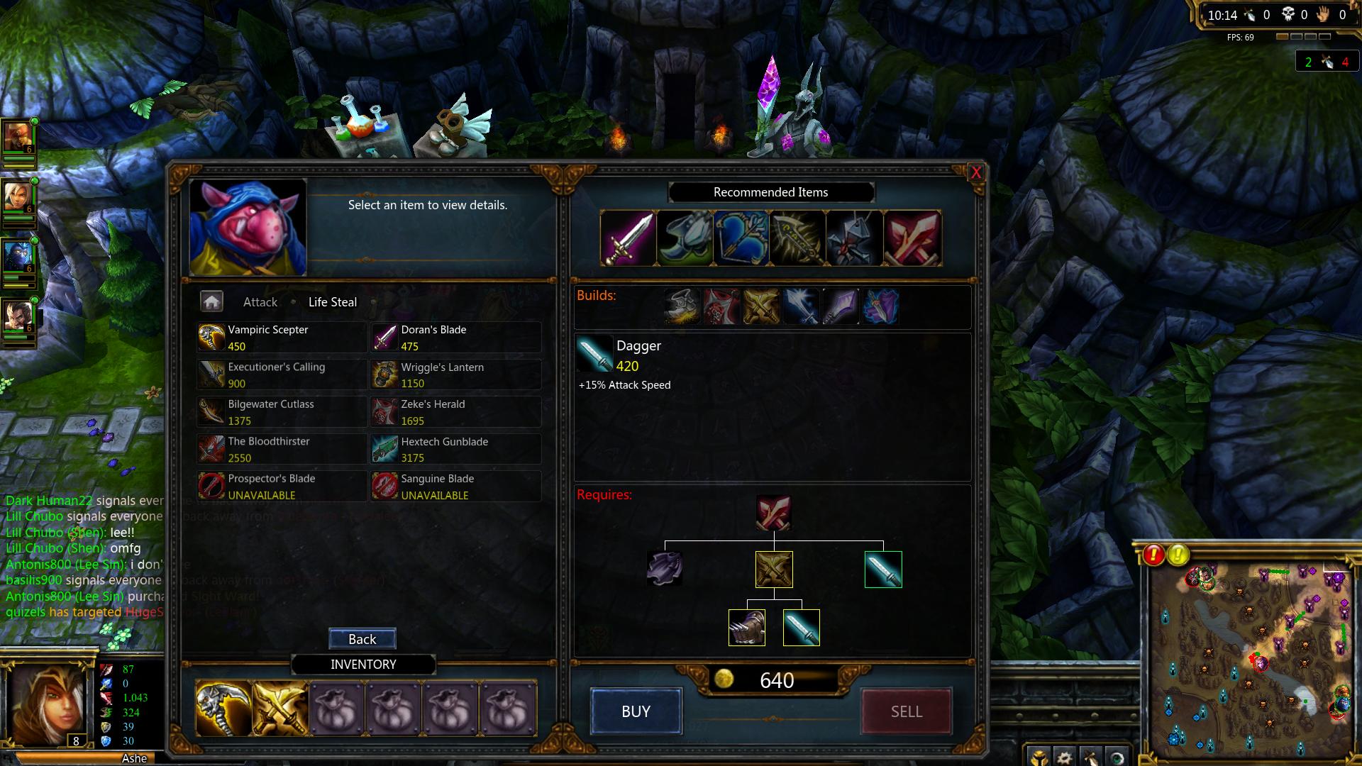 League of Legends Recommended Items lol