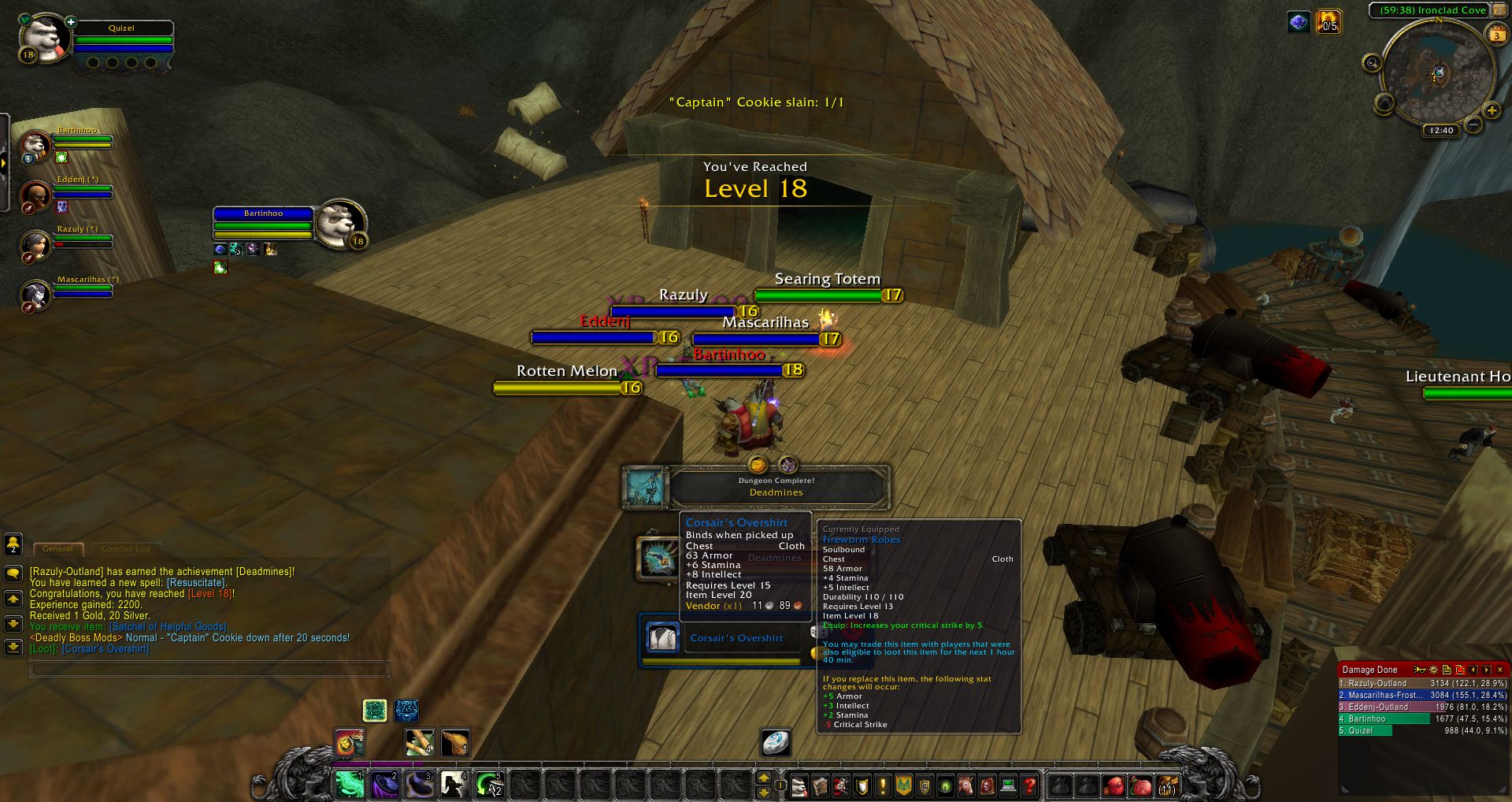 Captain Cookie Deadmines wow