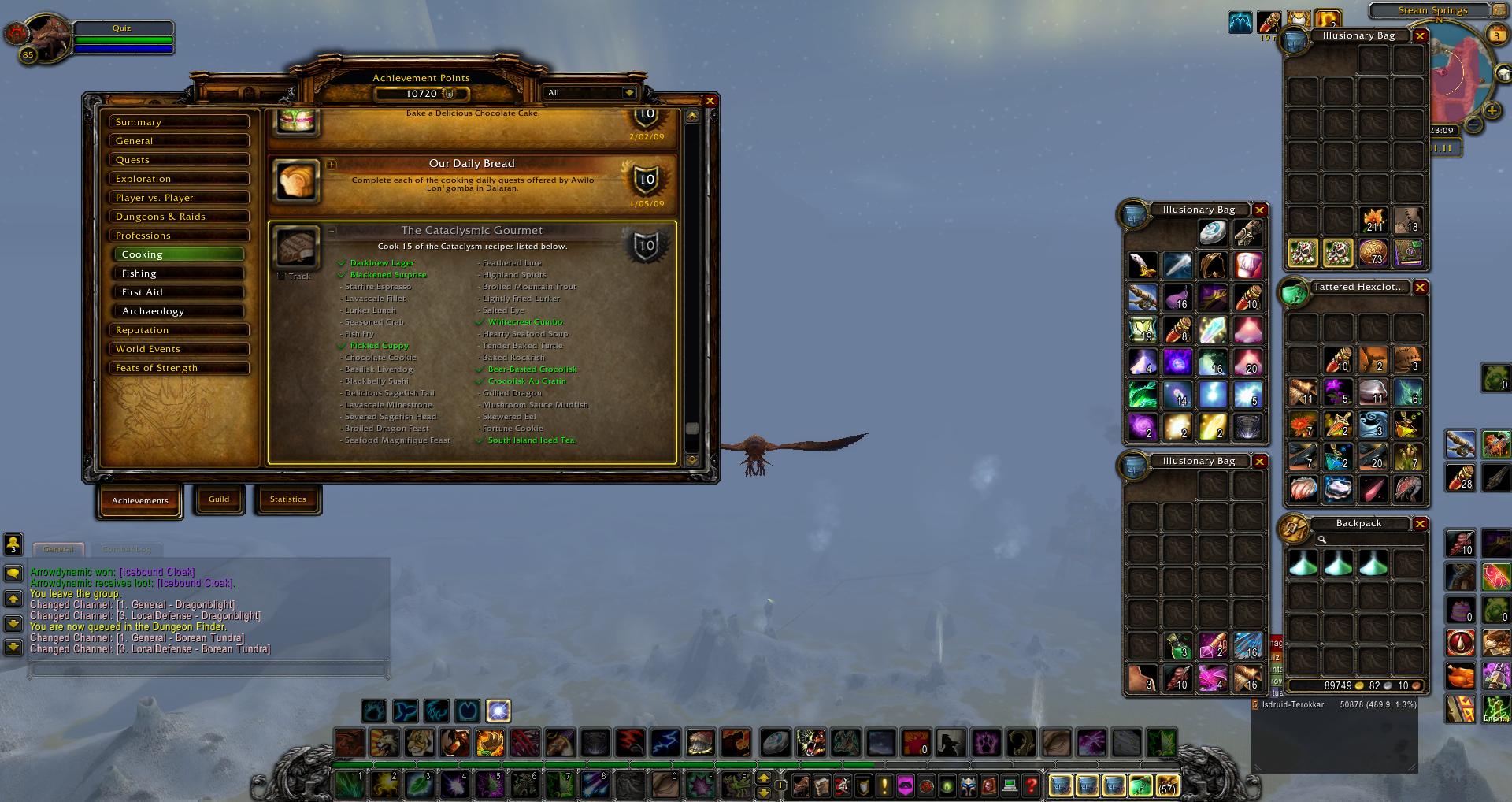 Cooking Professions achievements wow