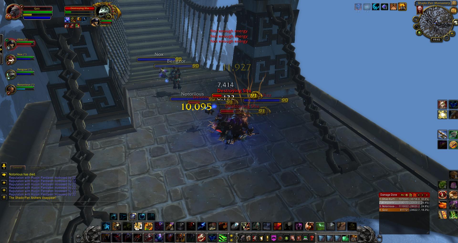 Destroying Sha wow wow