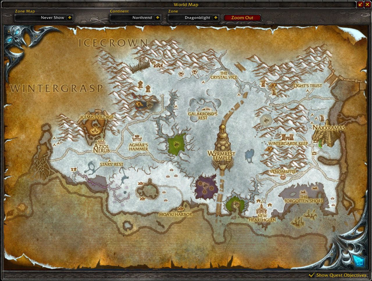 Dragonblight map wow
