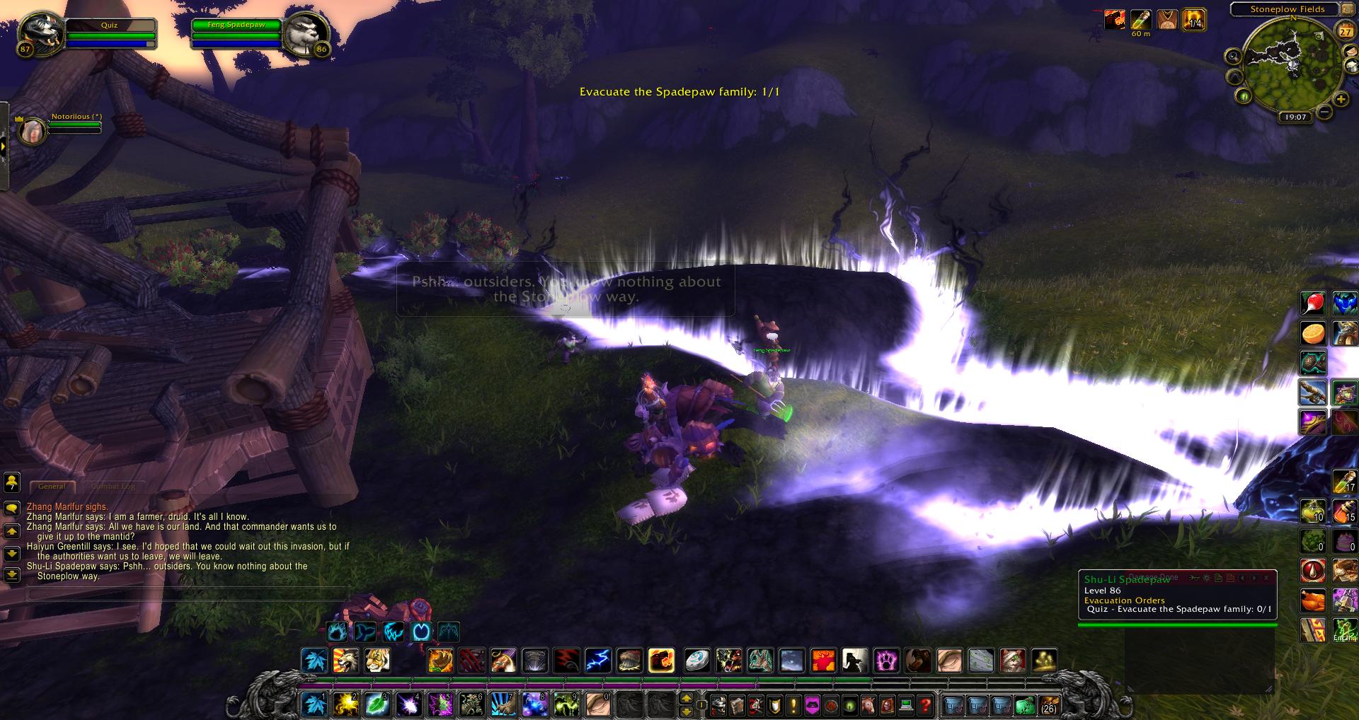 Evacuate the Spadepaw family wow