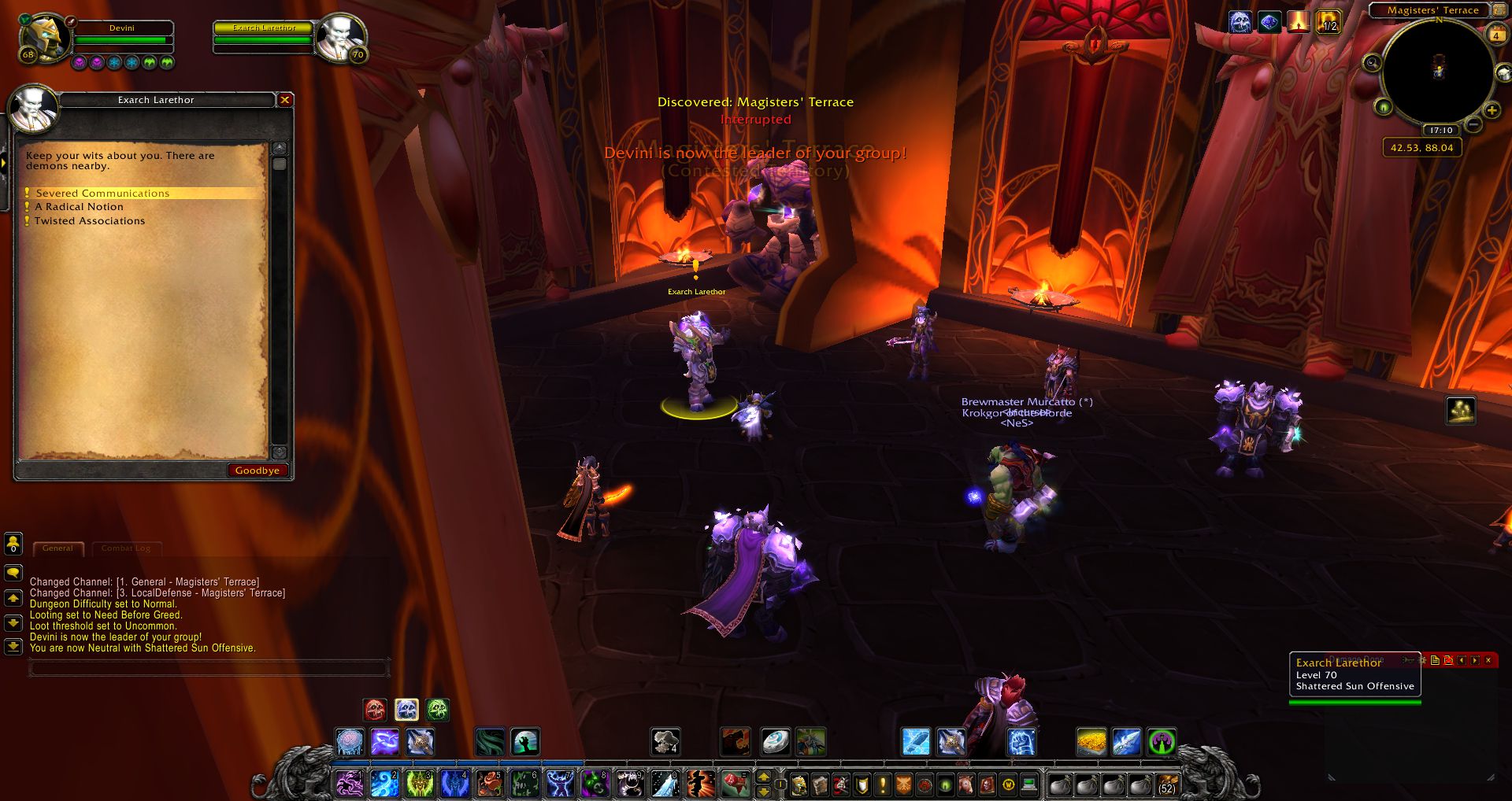 Exarch Larethor wow