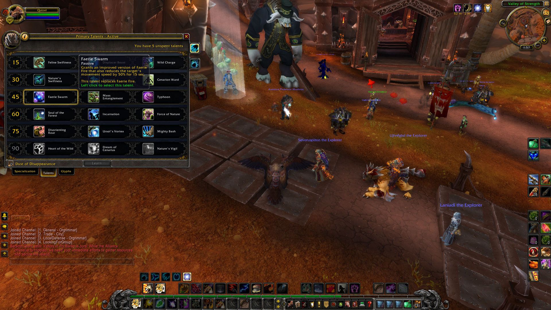 Faerie Swarm druid wow