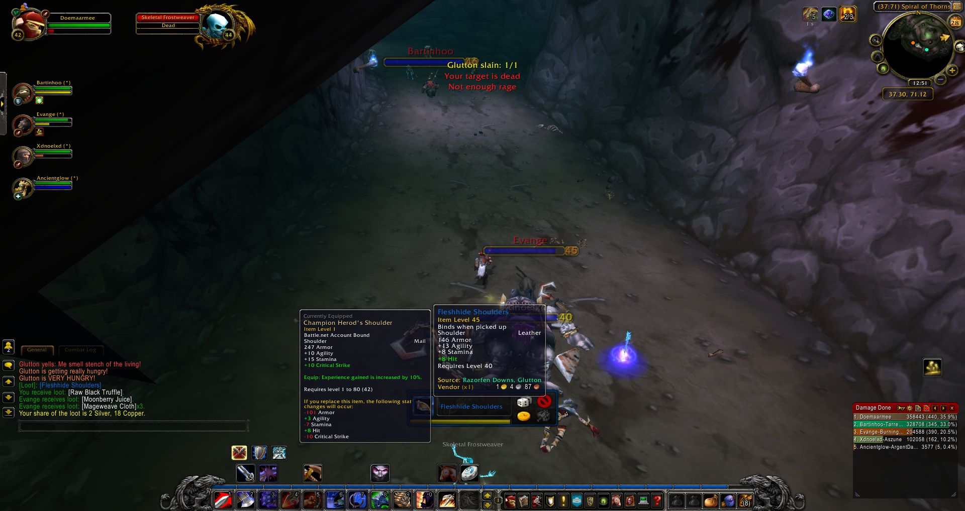 Glutton slain wow