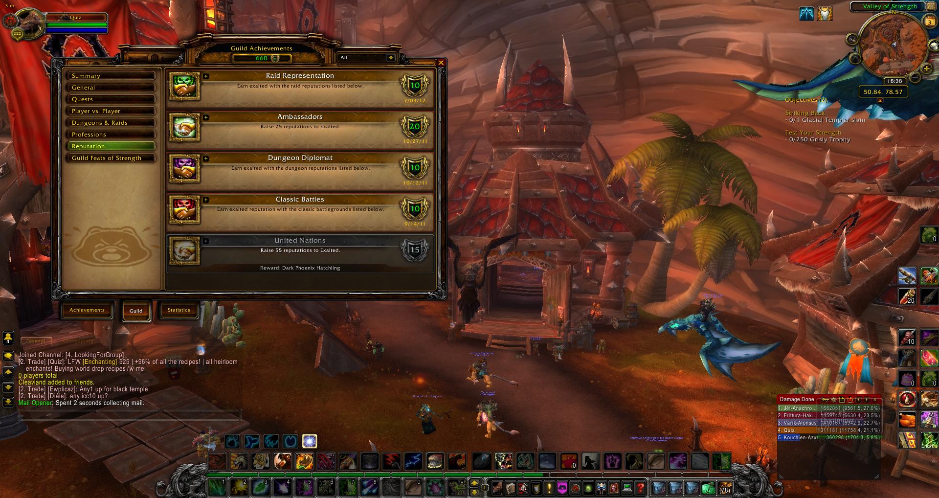 Guild Reputation achievements wow