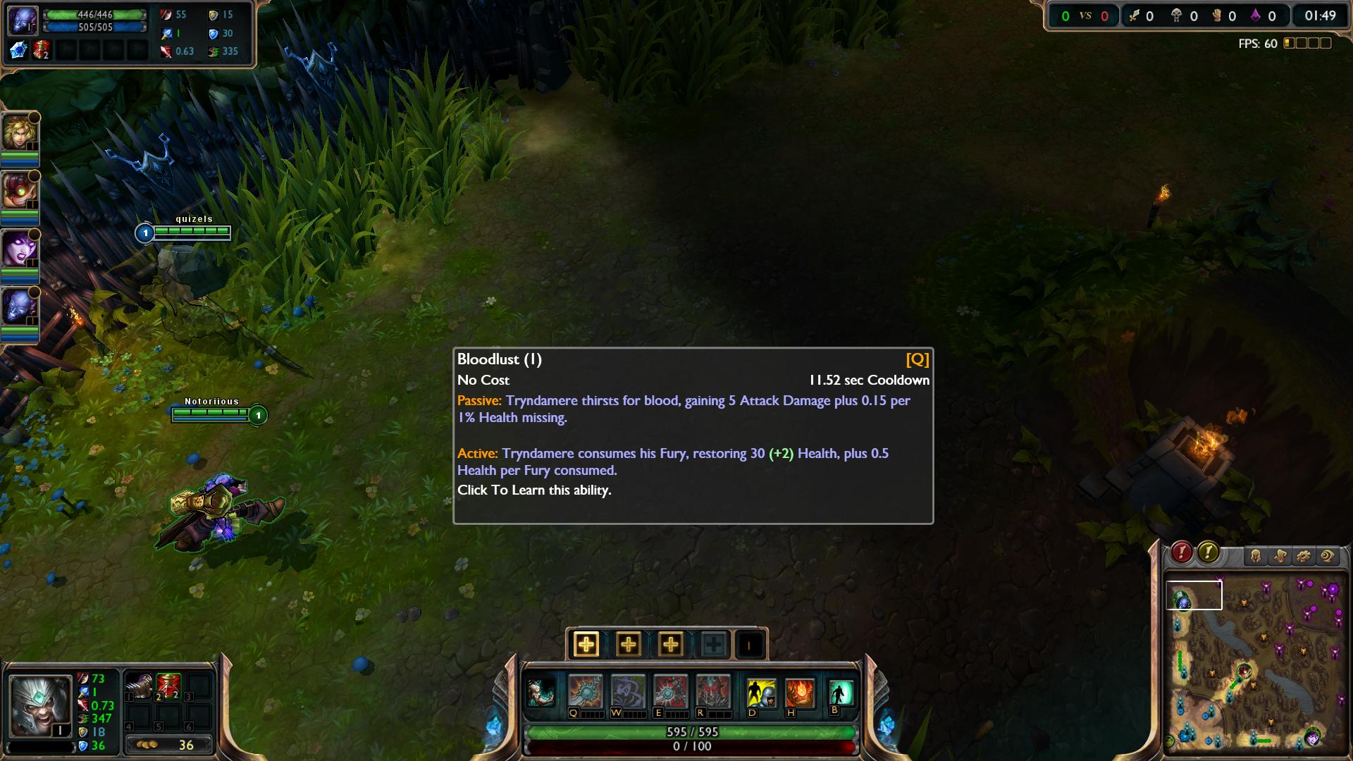 Bloodlust Tryndamere lol