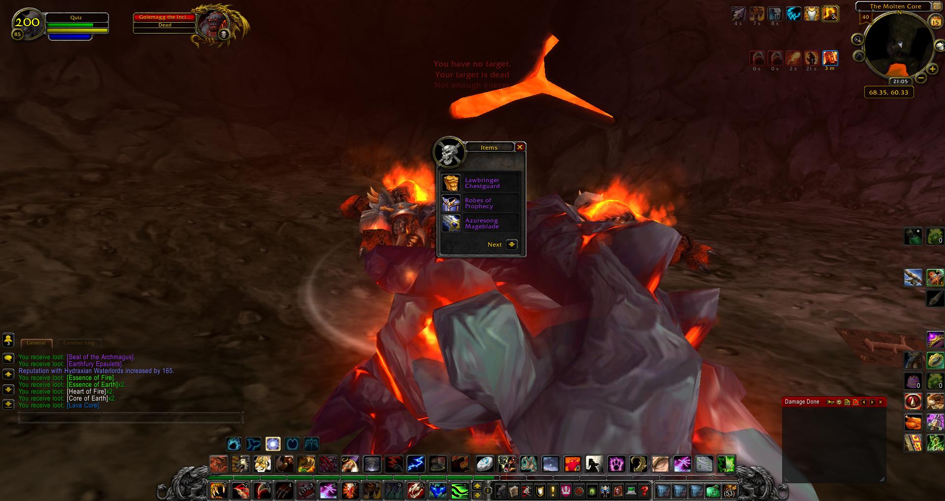 loot Golemagg the Incinerator wow screenshot