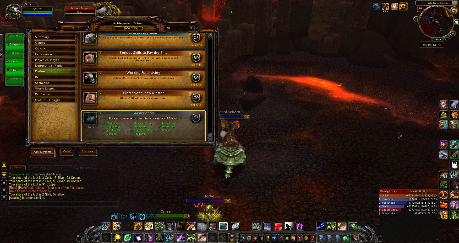 Master of All Achievement bug wow