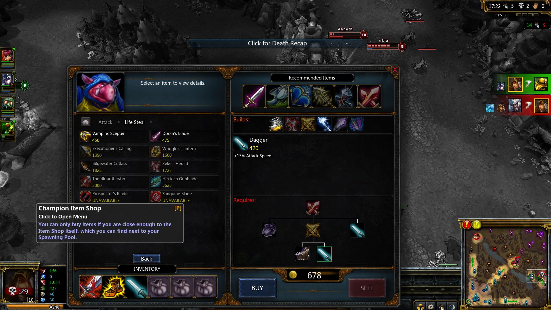 Dagger League of Legends lol