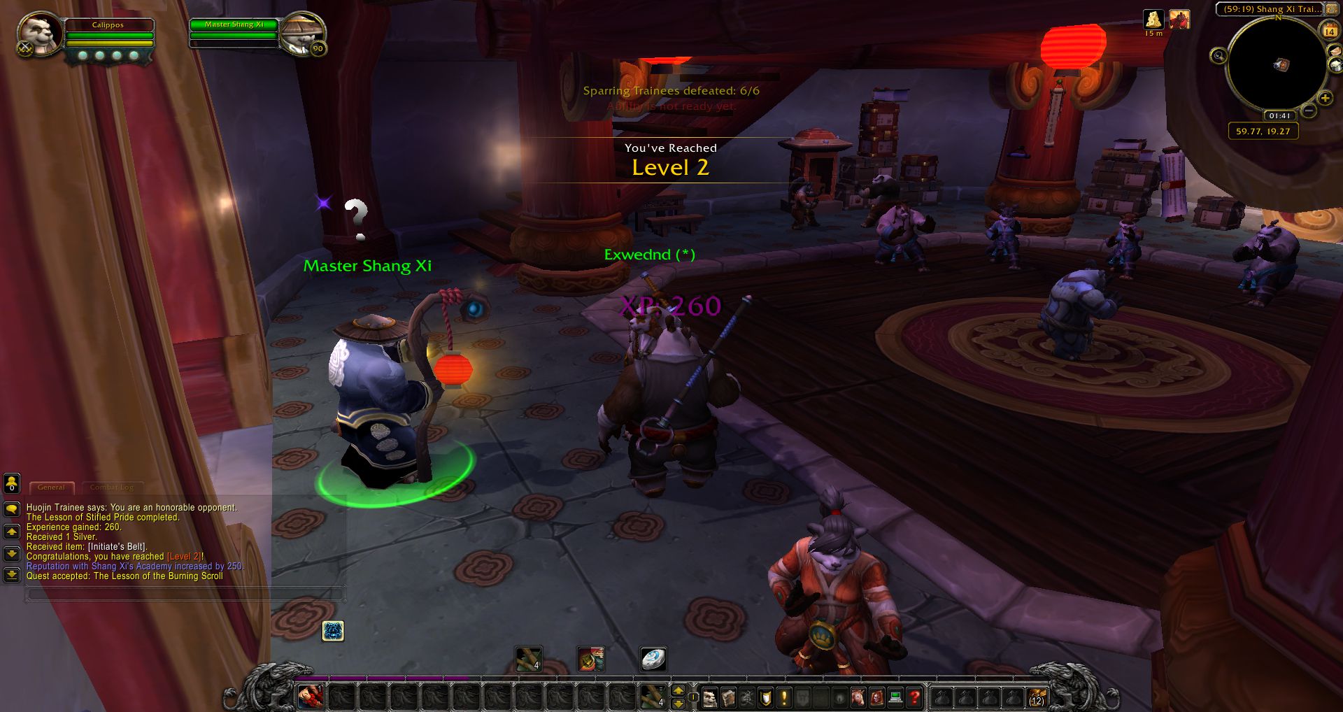 Monk level up wow