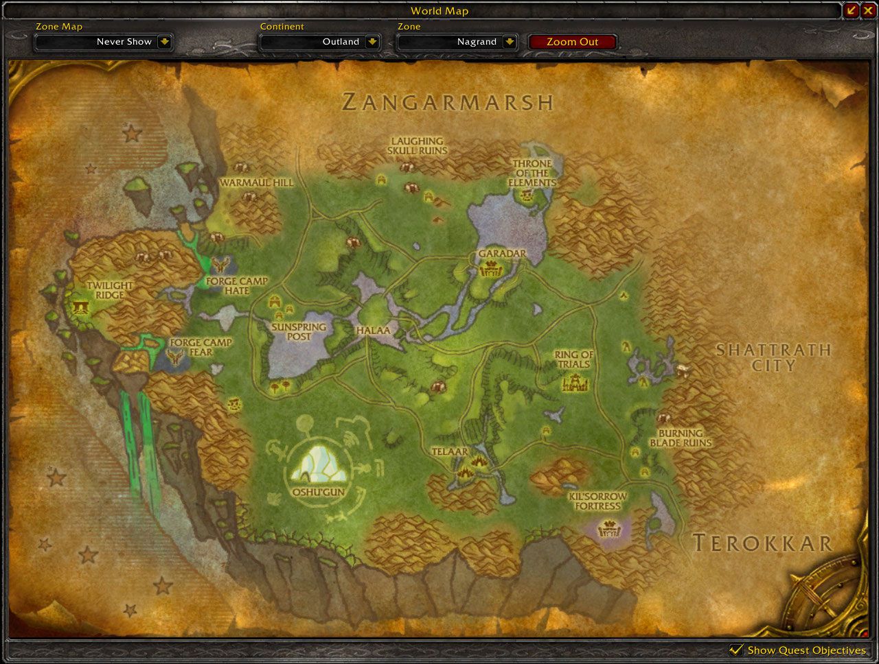 Nagrand map wow