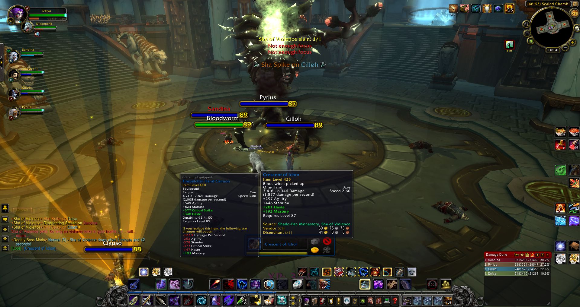 Sha of Violence slain wow