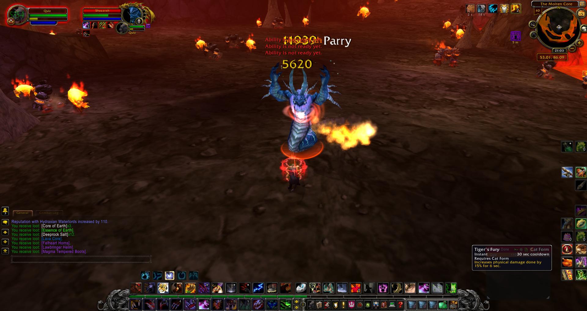 Shazzrah Molten Core wow