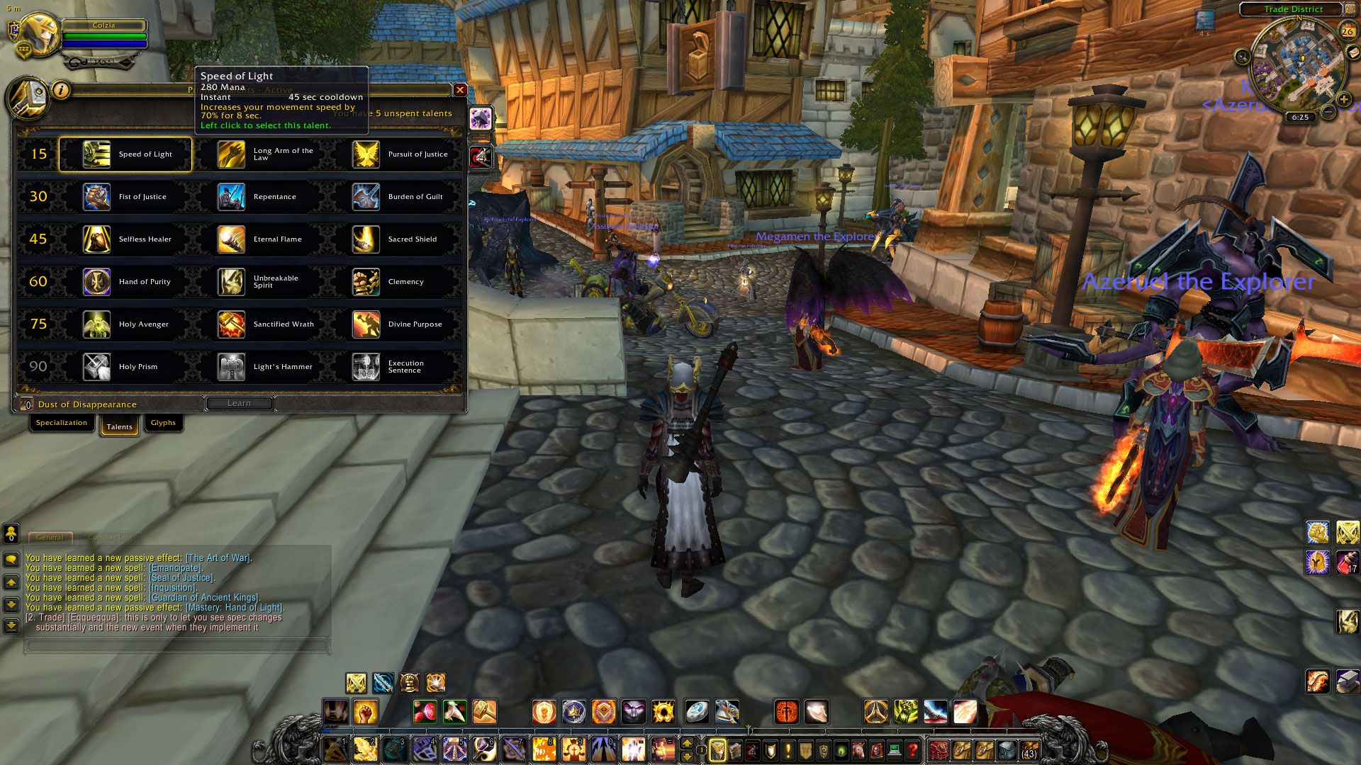 Speed of light paladin wow