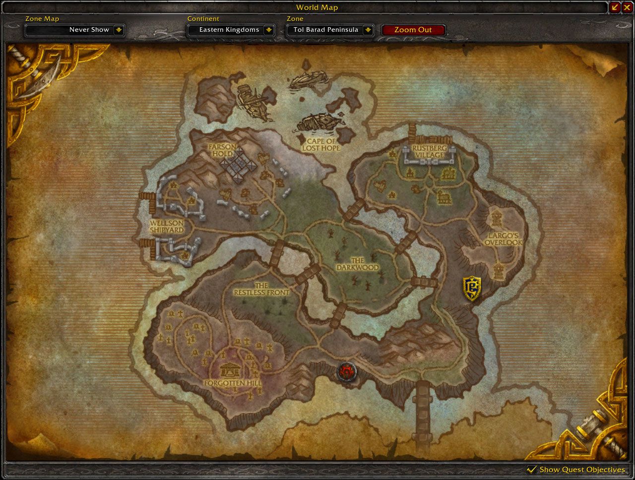 Tol Barad Peninsula map wow screenshot