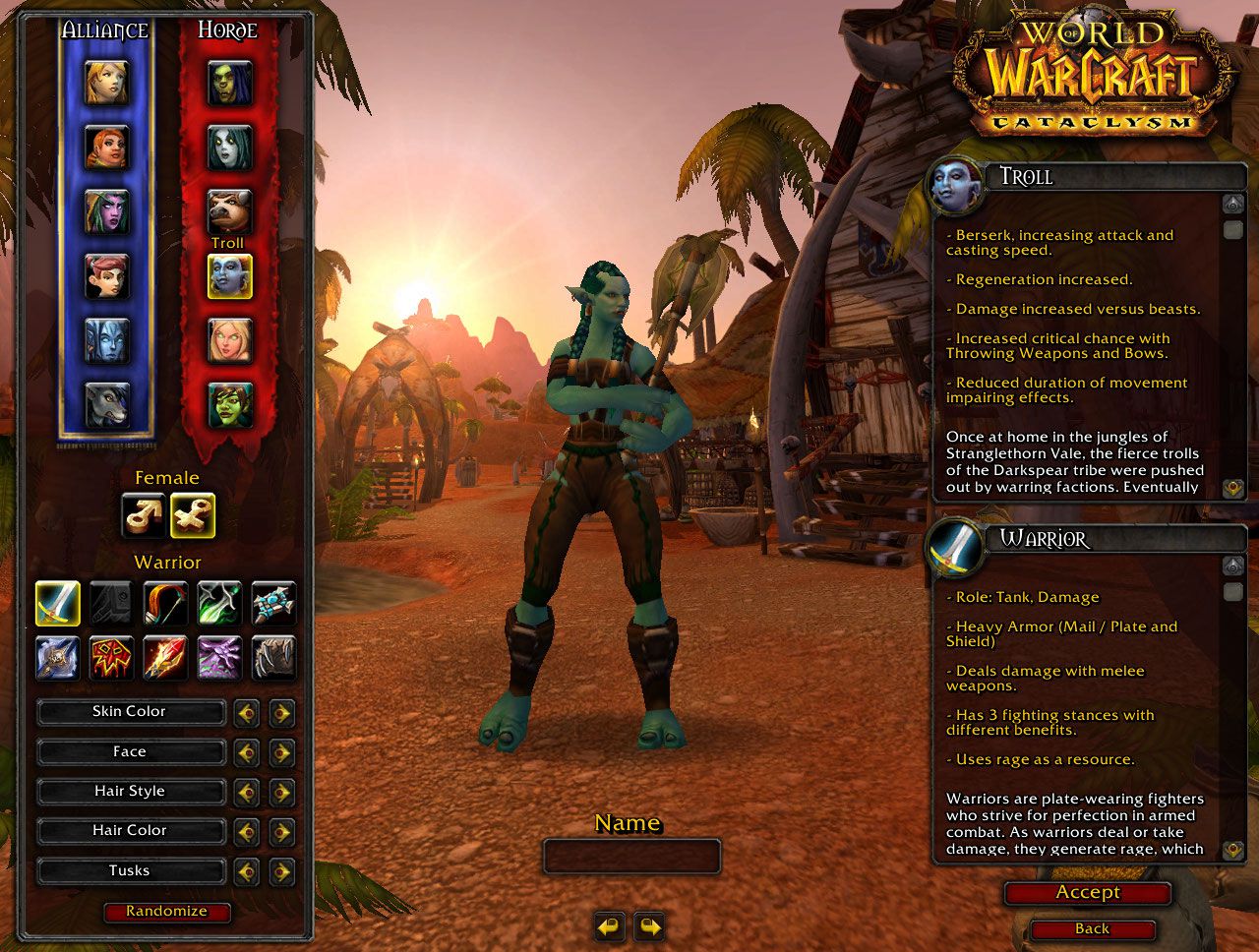 Troll Warrior wow