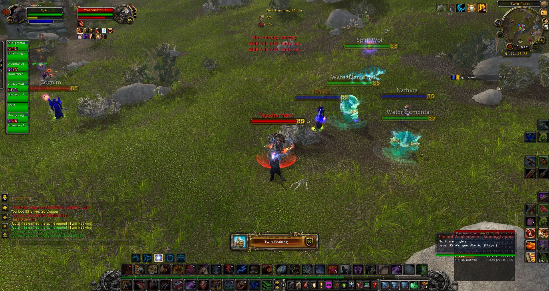 Twin Peaking achievement wow