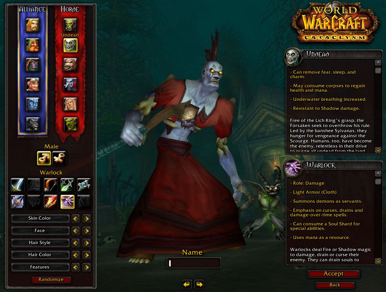 Undead Warlock wow screenshot