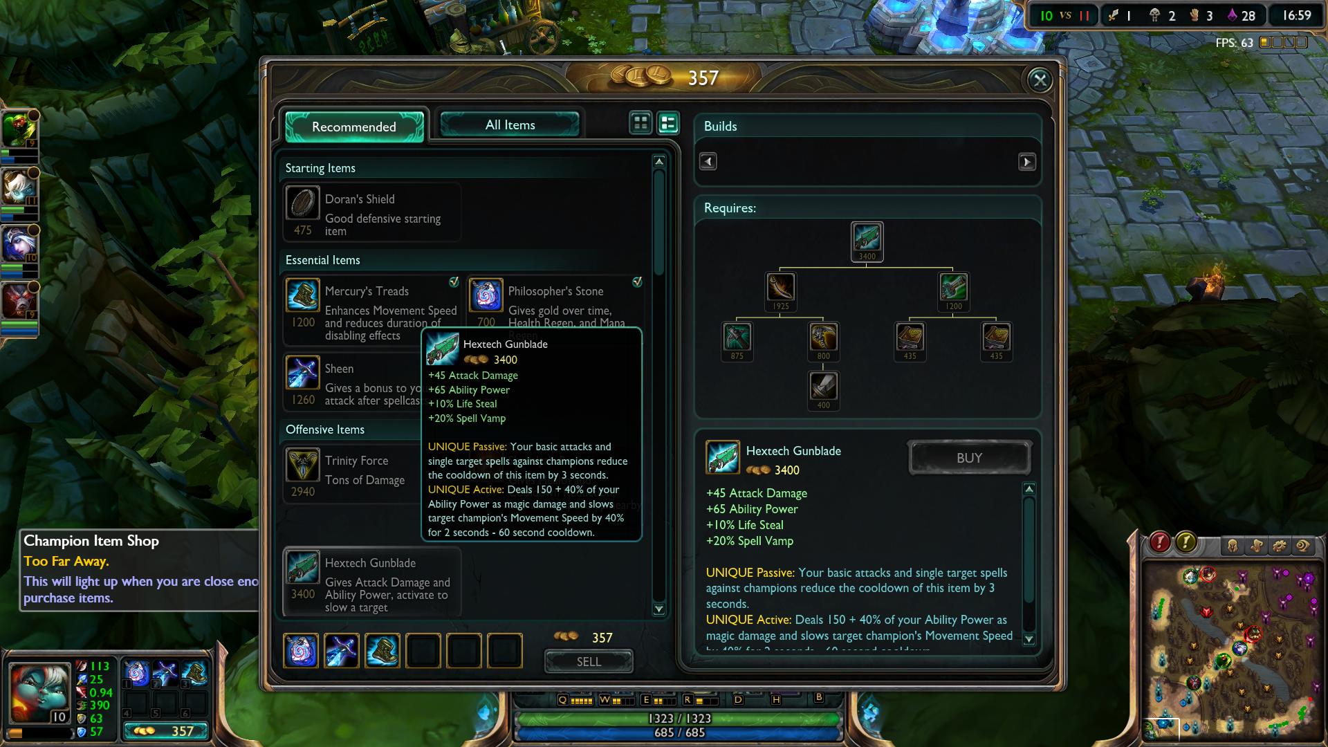 lol Hextech Gunblade item lol