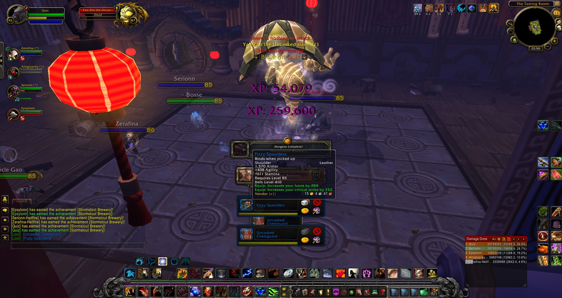 Yan Zhu the Uncasked slain wow