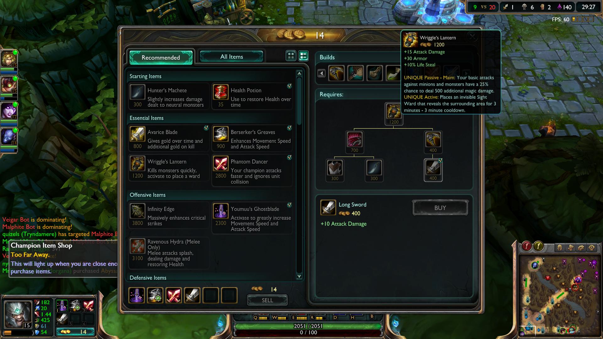 lol Long Sword item lol screenshot Gamingcfg