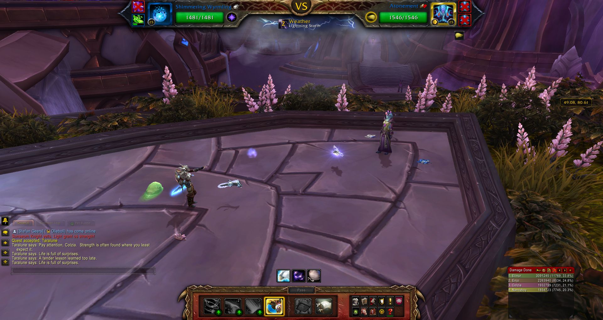 Atonement pet battle wow
