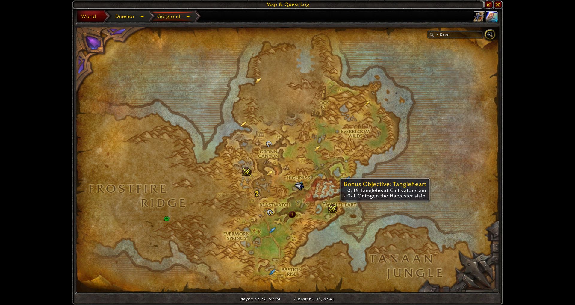 Bonus Objective Tangleheart wow wow