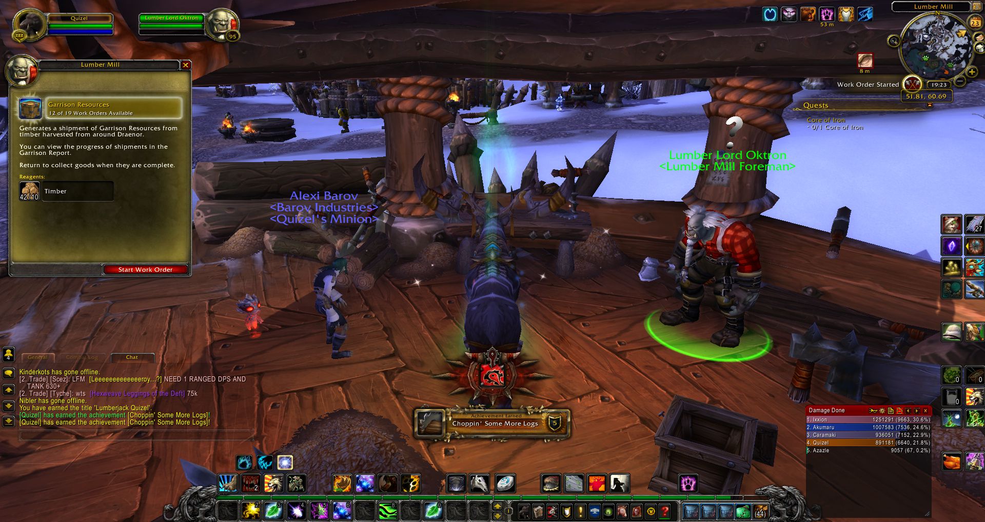 Garrison Lumber Mill WoD wow