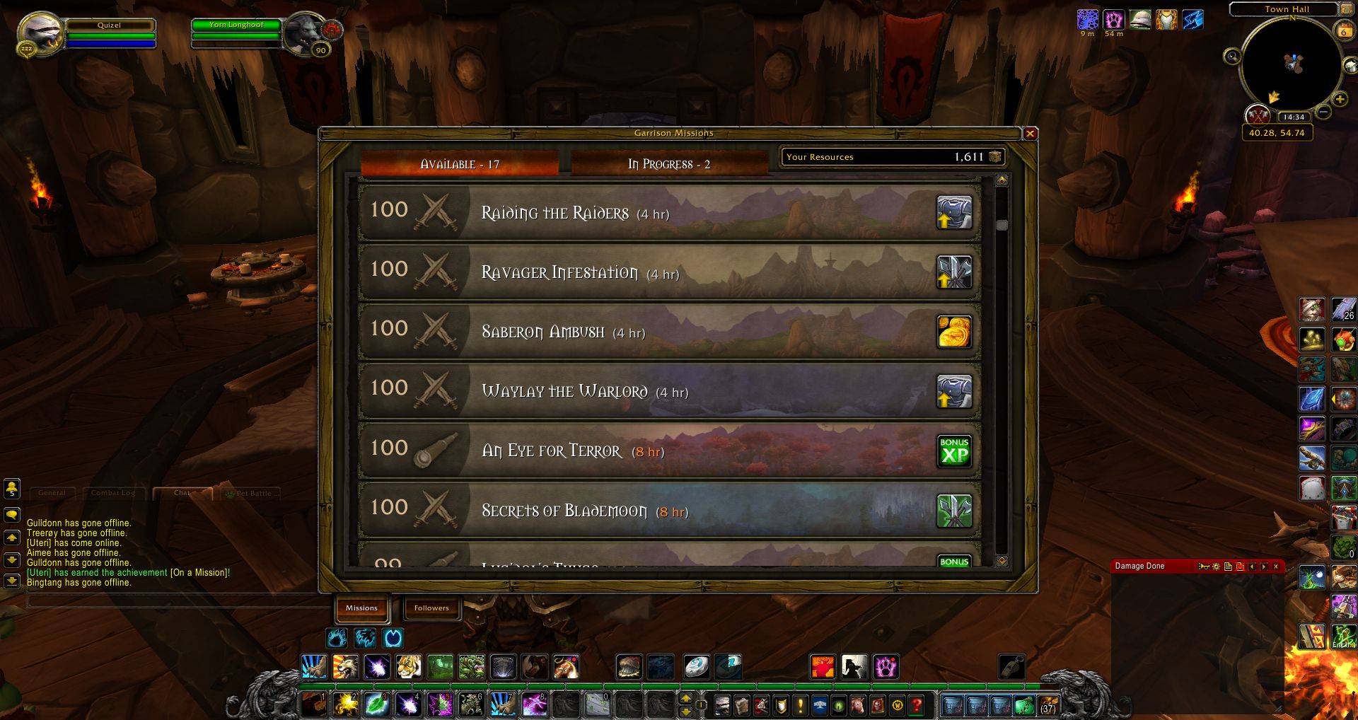 Garrison Missions Warlords of Draenor wow