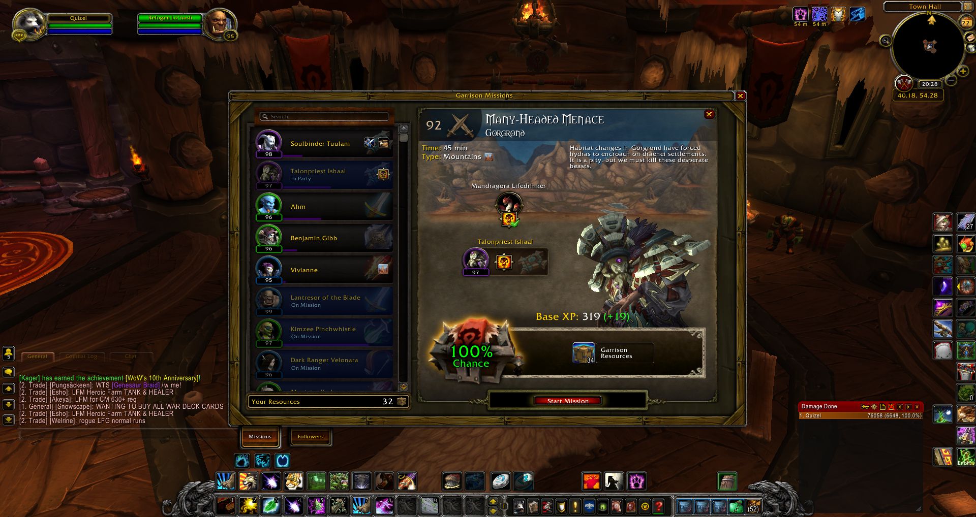 Many Headed Menace Garrison Mission wow